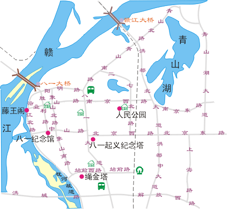 南昌旅游地图
